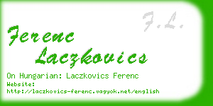 ferenc laczkovics business card